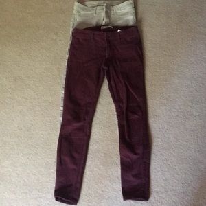 2 Pairs of Abercrombie and Fitch Skinny Jeans